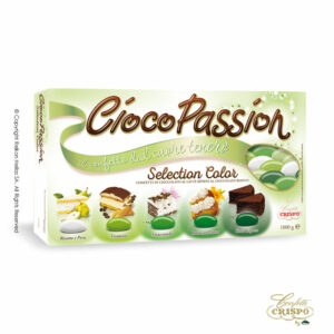 GLUTEN FREE ciocopassion selection πράσινο με διπλή σοκολάτα, πυρήνας λευκής και επικάλυψη γάλακτος, με λεπτή επίστρωση ζάχαρης. Ιδανικά για Γάμο, βάπτιση και candy bar.