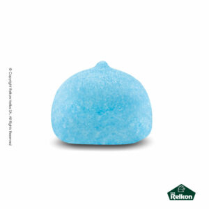 Marshmallows σε σχήμα μπάλας και σε χρώμα μπλε. 